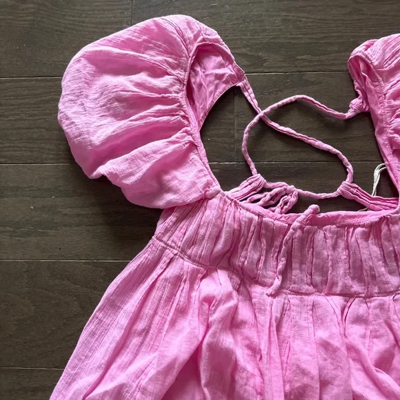 Free People puff sleeve Marina mini dress - Picture 3 of 8